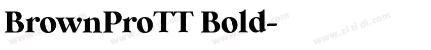 BrownProTT Bold字体转换